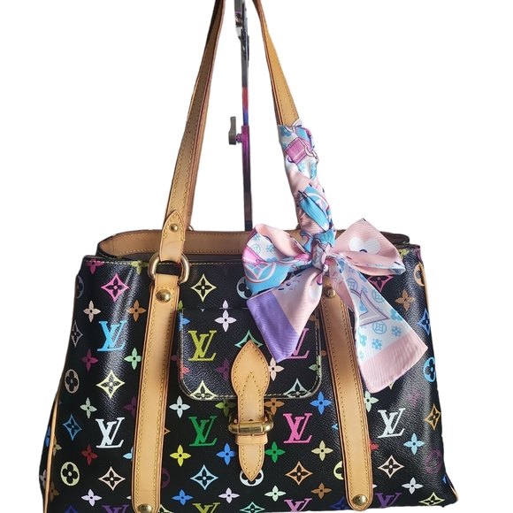 Louis Vuitton Handbags - 🔥SOLD🔥LOUIS🌻VUITTON Aurelia MURAKAMI Black Multicolored Bag 💞RARE💞